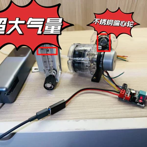 Đầu bơm oxy trong suốt DIY55, Máy bơm oxy không cháy siêu lớn được sửa đổi không cháy 15L, Máy bơm oxy không chổi than 12v.