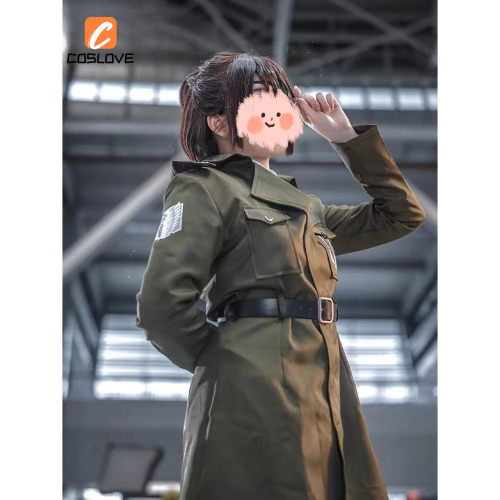 Trọn bộ trang phục cosplay Levi và Eren mùa 4 Attack on Titan - Đồng phục quân đội dài tay
