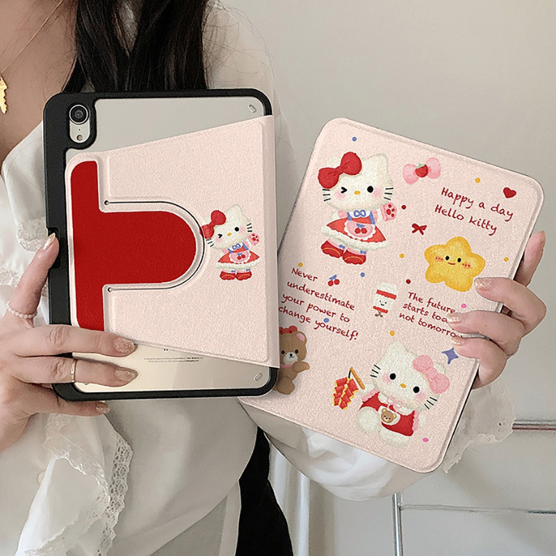 Ốp bảo vệ cho Samsung Galaxy S9 FE + S10 FE + Tab S6 lite 2024 S10ULTRA Tab A7 lite 8.7inch A9 + S7 + / S8 + / S7FE Vỏ máy tính bảng hoạt hình có giá đỡ bút chì