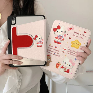 Ốp bảo vệ cho Samsung Galaxy S9 FE + S10 FE + Tab S6 lite 2024 S10ULTRA Tab A7 lite 8.7inch A9 + S7 + / S8 + / S7FE Vỏ máy tính bảng hoạt hình có giá đỡ bút chì