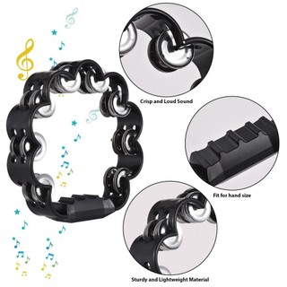 Btuty Tambourine cho người lớn dễ chịu Jingle Sound Hand Cranked Bell Rings