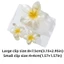 NKSFX 3 Cái / bộ Kẹp Vuốt Tóc Hoa, Kẹp Đuôi Ngựa Màu Acrylic, Phụ Kiện Tóc Plumeria Tóc Barrettes Nữ Cô Gái
