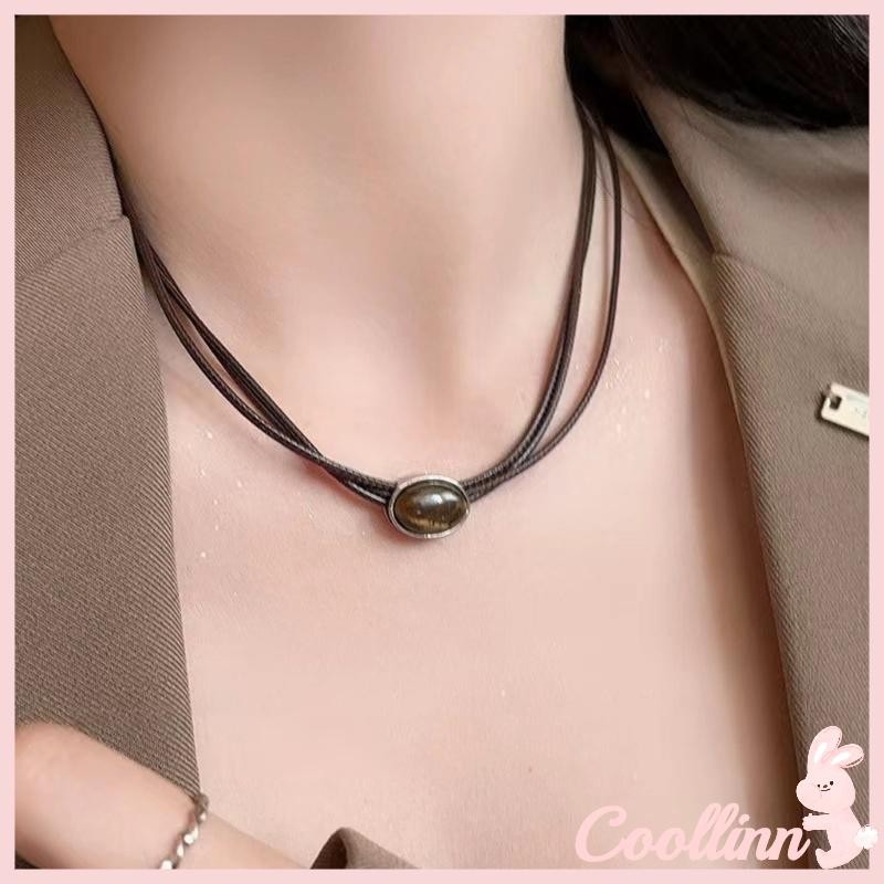 Vòng cổ nữ bằng đá mắt hổ - Thêm nét thời trang