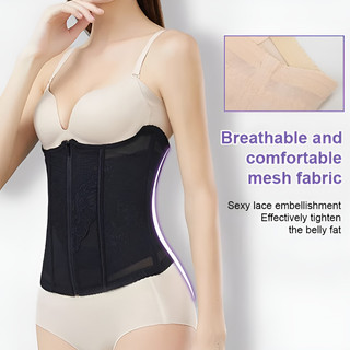 『 Brelira 』 Dây Kéo Eo Corset 9 Xương Thép Nữ Định Hình Cơ Thể Huấn Luyện Giảm Béo Eo Chất Kết Dính Sau Sinh Lưới Thoáng Khí Có Thể Điều Chỉnh Định Hình