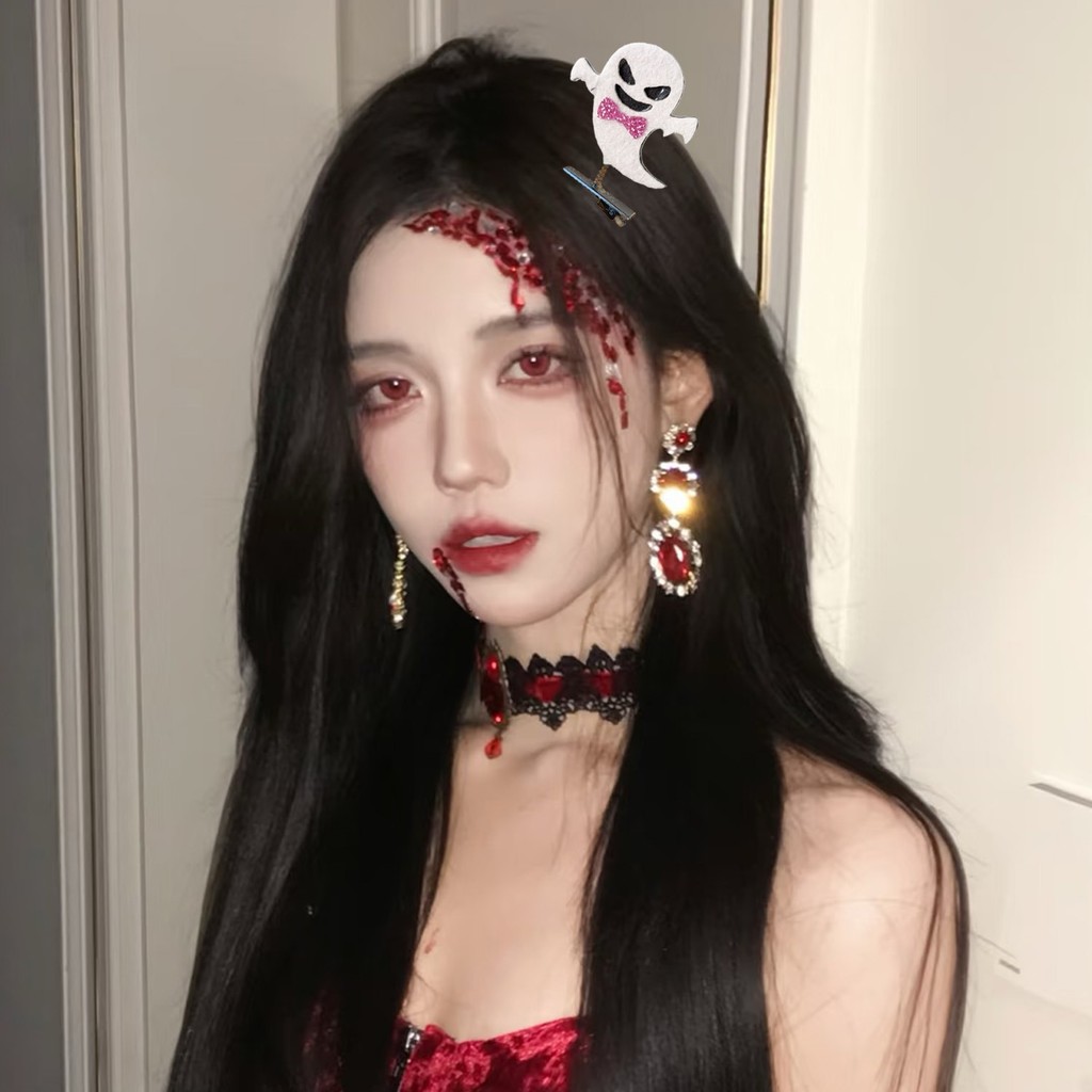 Bộ Kẹp Tóc Bí Ngô Ma Gothic Witch Barret DIY - Phụ Kiện Tóc Cosplay Cho Bé Gái