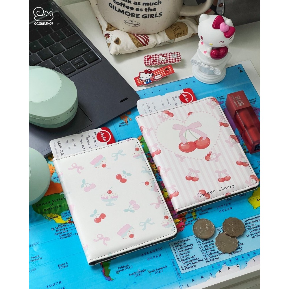 Vỏ passport Cherry