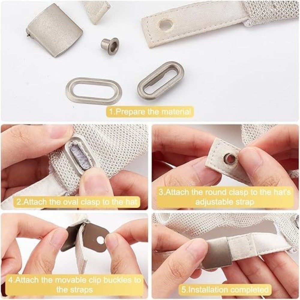 AWNGD Mũ Bóng Chày Khóa, Sửa Chữa Nắp Có Thể Điều Chỉnh Đóng Nắp Khóa, Chất Lượng Thép Không Gỉ Mũ Bóng Chày Thay Thế Mũ Dây Buộc