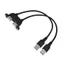 BTM Bảng Gắn USB2 0 Cáp Nối Dài Đôi USB Nam Sang Nữ Vít Lỗ Đính Kèm Cho Laptop Phụ Kiện Máy Tính