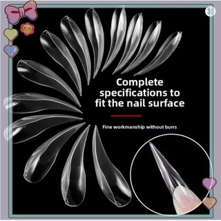[beautifulhome] 140 Cái / hộp Móng Tay Cong Ngắn Kép Nối Dài, Điêu Khắc 3D Acrylic Full Cover Khuôn [Làm Đẹp]