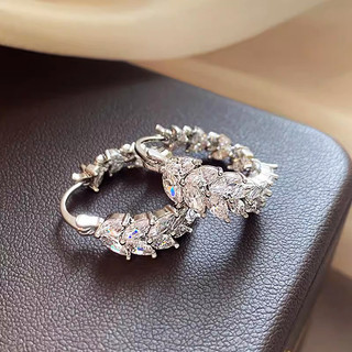 Bông tai zircon bạc S925, quà tặng đẹp dành cho nữ sinh viên