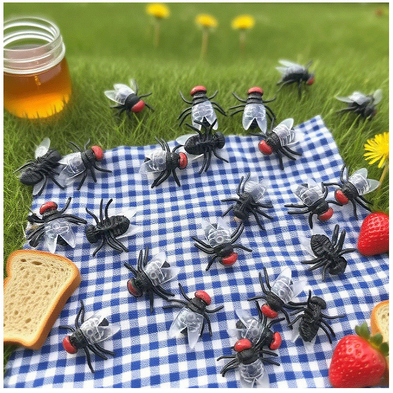 5 / 10 Chiếc Ruồi Đùa Prank Centipede Đồ Chơi Ngày Cá Giả Côn Trùng Halloween Tiện Ích