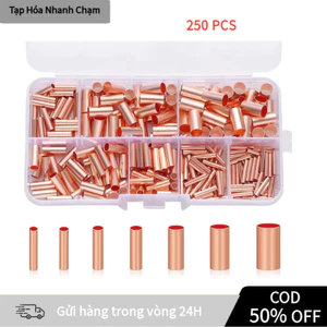 【COD】Bộ Cos Đồng 250 Cái, Đầu Nối Dây Ống Đồng Nhỏ Chất Lượng Cao, Chống Rỉ Sét