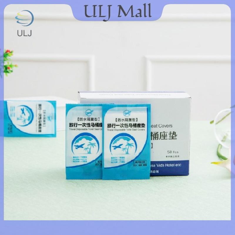 ULJ 50 Chiếc Dùng Một Lần An Toàn Du Lịch PE Nhựa Bồn Cầu Bọc Thảm Đệm Thảm.