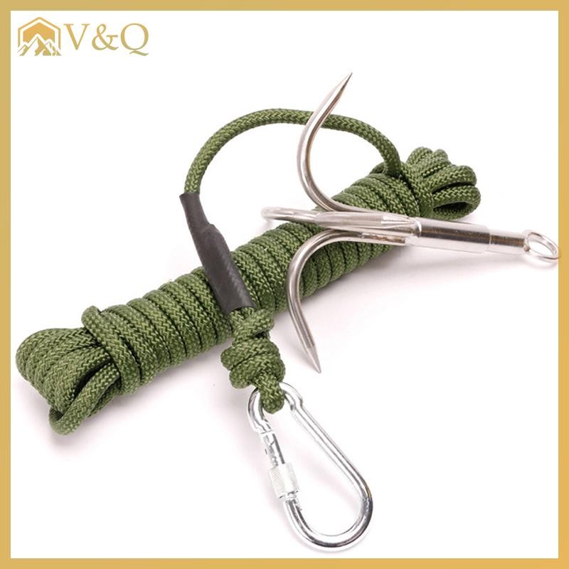 Móc Carabiner Thép Không Gỉ đa năng cho leo núi, cắm trại và câu cá ngoài trời