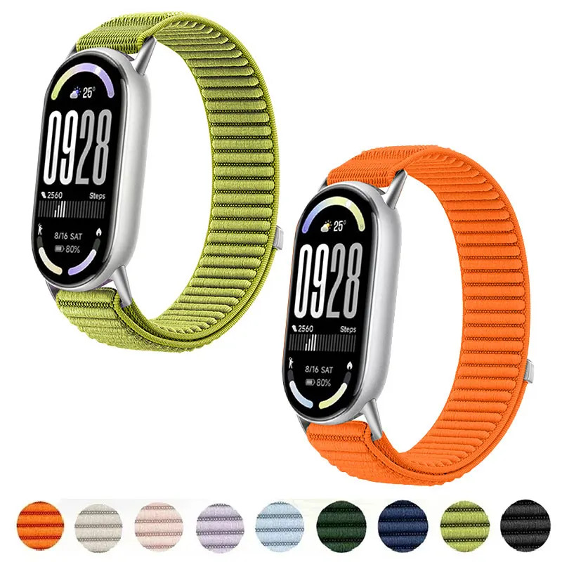 Dây Đeo Nylon Cho Xiaomi Mi Band 10 9 8 Vòng Tay Thể Thao Thông Minh Dây Đeo Tay Đồng Hồ Cho Mi Band 10 9 Dây Thay Thế Phụ Kiện