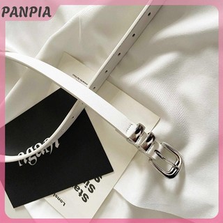 PANPIA-Đèn Thắt Lưng Mỏng Đơn Giản Thời Trang Cho Nữ Bé Gái Tối Giản Màu Trơn Đa Năng Thắt Lưng Hợp Kim Sáng Tạo Khóa Trang Trí Thắt Lưng