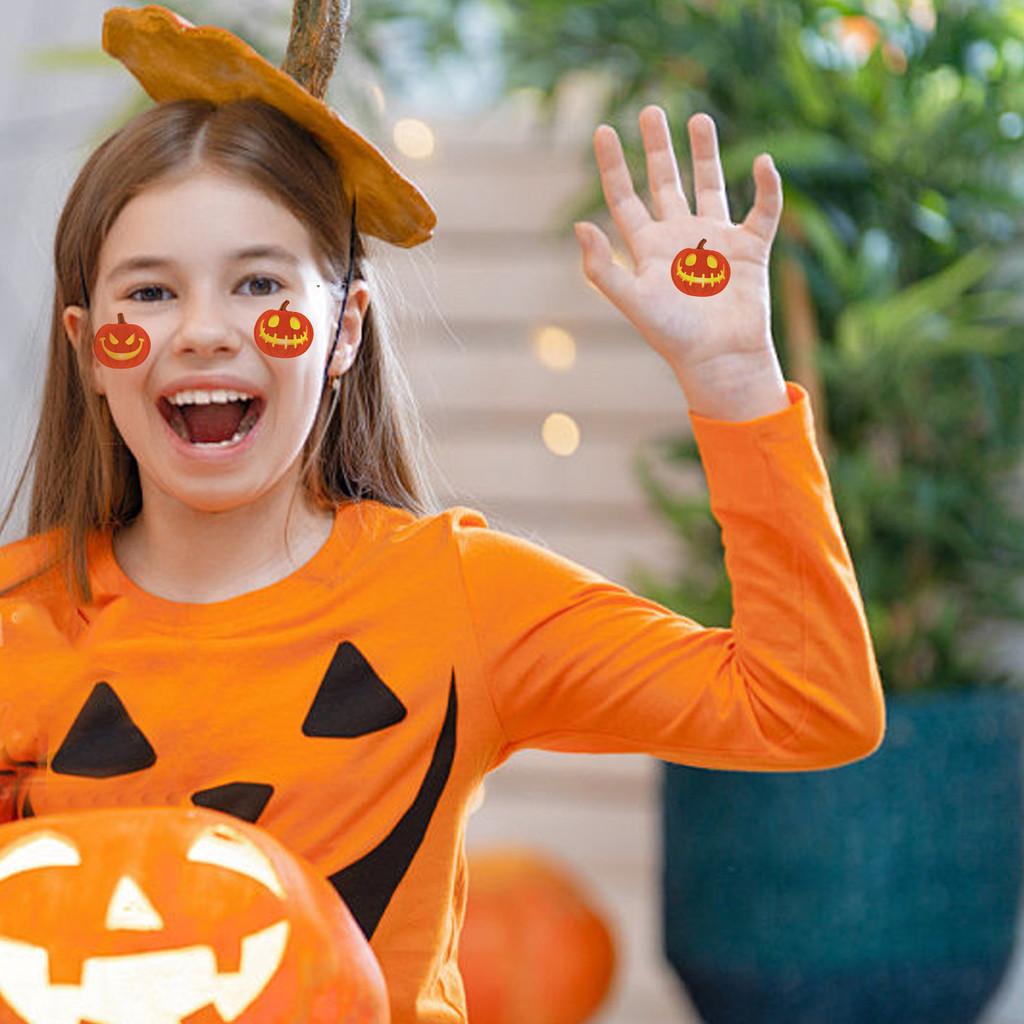Bộ nhãn dán hình hoạt hình 30-60 cái cho Halloween - Dính nhanh, an toàn, không độc hại