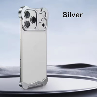 [JLK] Ốp Điện Thoại Cản Kim Loại lrregular Cho IPhone 17 Pro Max 17 Air 16E 16 Plus Có Bảo Vệ Phim Ống Kính Vỏ Chống Sốc Hợp Kim Nhôm Trần