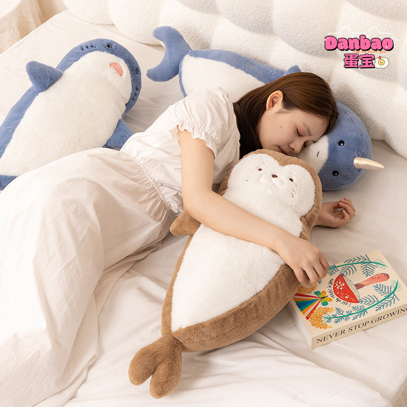 Con Dấu Ngủ Và Cá Mập Sang Trọng Đồ Chơi Dễ Thương Cá Voi Búp Bê Kỳ Lân Cá Voi Quà Tặng Cho Bạn Bè Quà Tặng Sinh Nhật Danbao Đồ Chơi