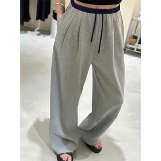 Quần nỉ ống rộng cạp chun kiểu nữ mặc cực thoải mái