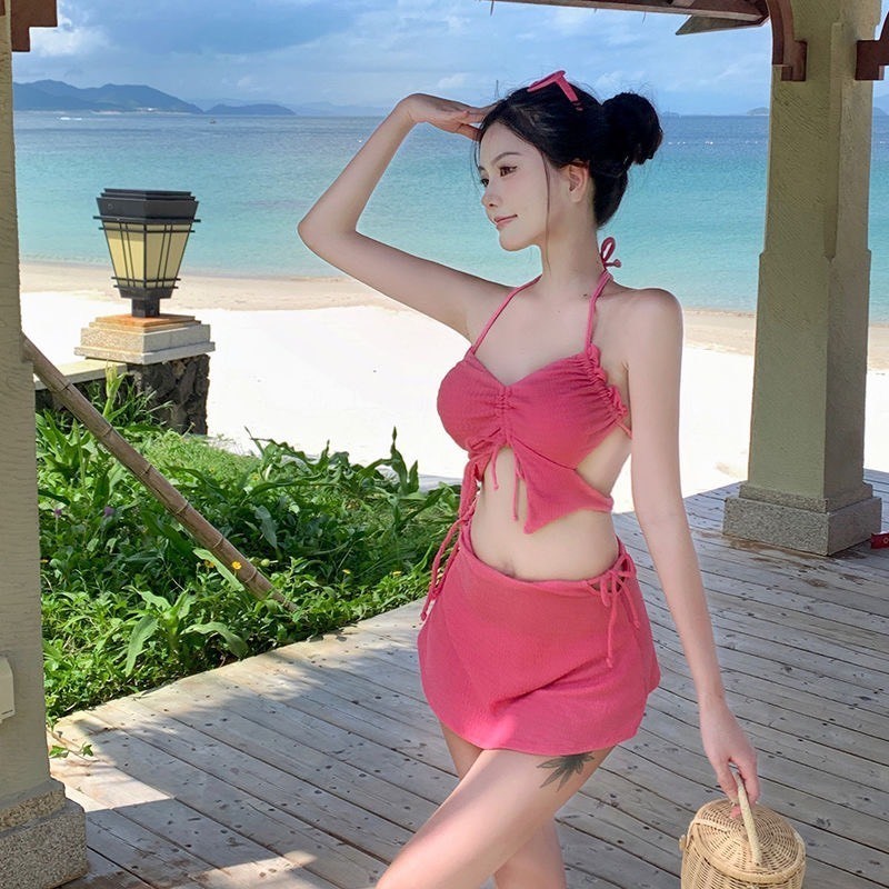 Set bộ đồ bơi áo tắm bikini 3 chi tiết có đệm ngực sexy gợi cảm hottrend mùa hè QCCC MT33 BKN50