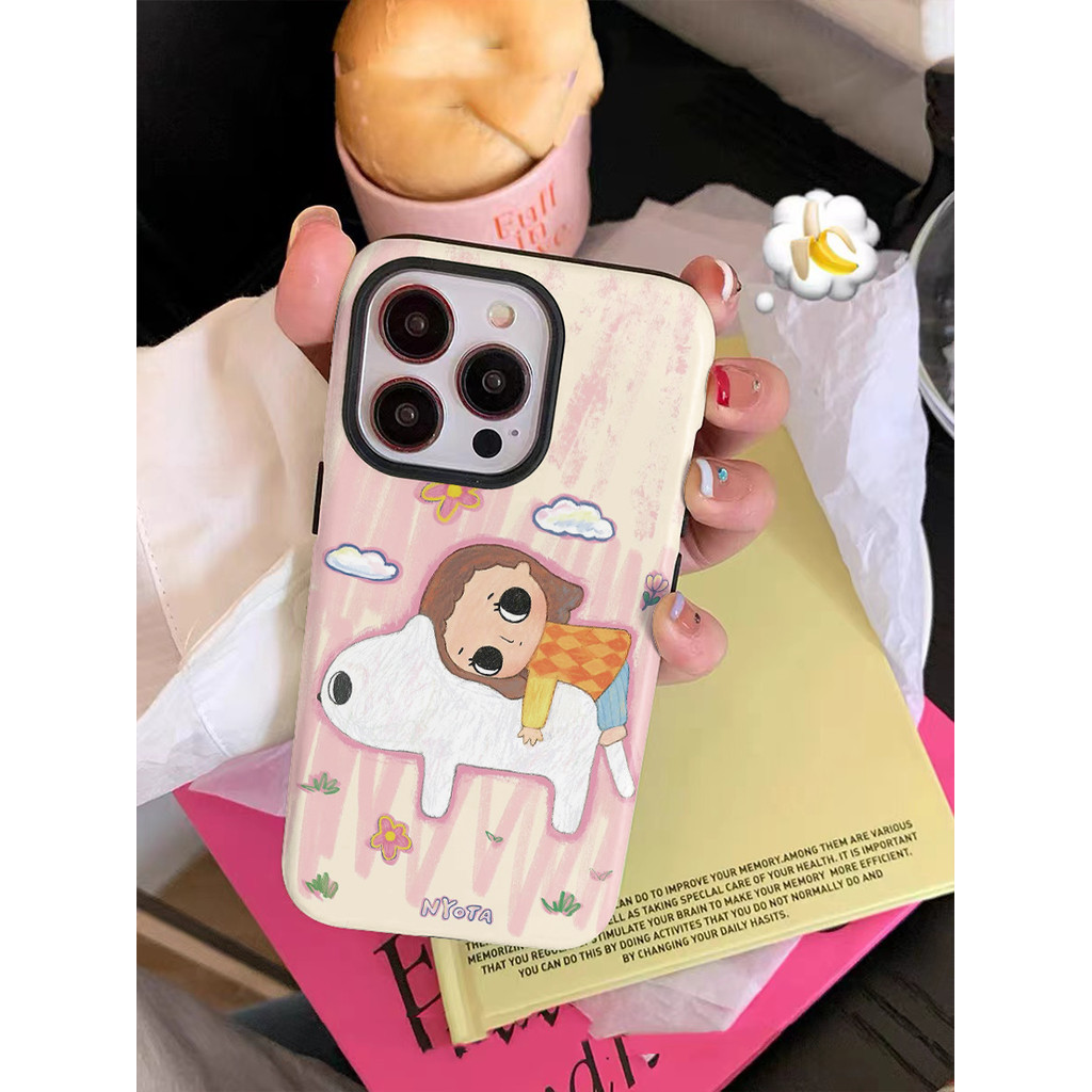 Ốp điện thoại Soft Life của Pop Mart Nyota cho iPhone15ProMax 14Pro 13 12 XSMAX 13mini 8PLUS 2 ❈ Vỏ tpu và pc bóng 2in1