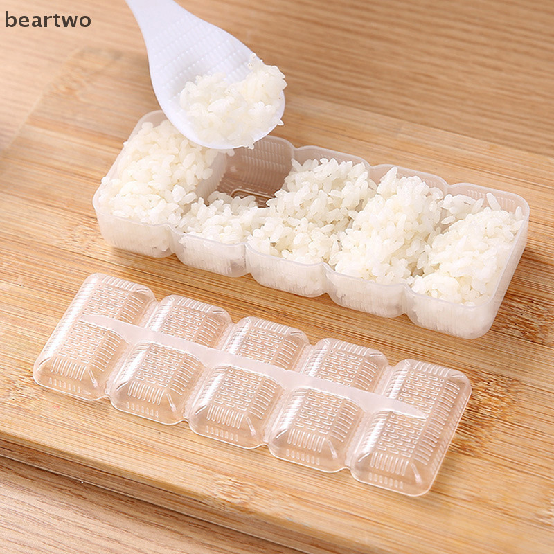 < Beartwo > 5 Cái / bộ Sushi Nigiri Máy Làm Bánh Cơm Khuôn Không Báo Chí DIY Bento Tool Đẹp