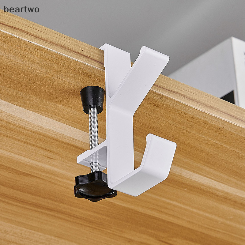 < Beartwo > Móc cạnh bàn có thể điều chỉnh Tai nghe chơi game Móc treo bàn Ba lô Lưu trữ Móc treo Giá đỡ đục lỗ Dụng cụ tổ chức văn phòng tại nhà Đẹp
