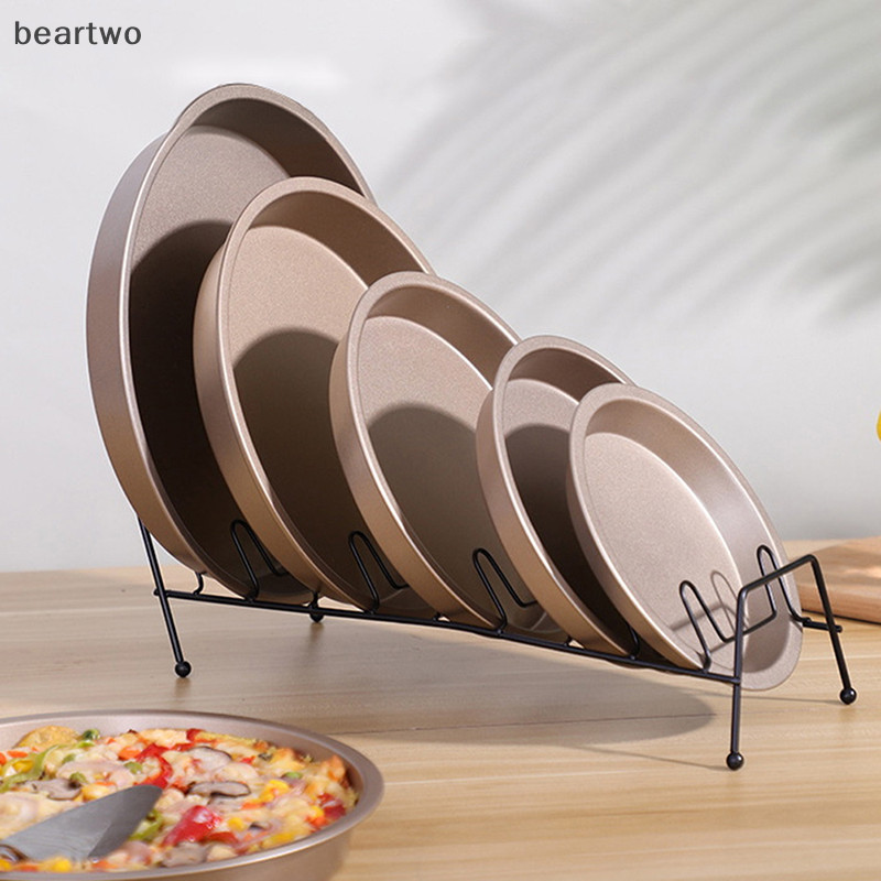 < Beartwo > 10 / 9 / 8 / 7 / 6 Inch Khuôn Nướng Bánh Không Khí Nồi Chảo Khay Tròn Dụng Cụ Nhà Bếp Đẹp