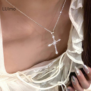 Luimo Thời Trang Nữ Pha Lê Zircon Chữ Thập Mặt Dây Chuyền Vòng Cổ Cho Nữ Cô Gái Pha Lê Dây Chuyền Vòng Cổ Punk Đảng Trang Sức SBS