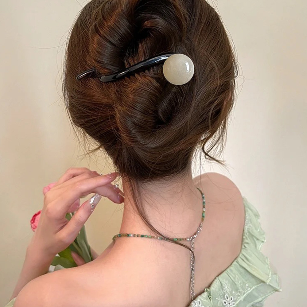 Kẹp Ngọc Trai Vintage - Kẹp Cá Mập Lưng Nữ - Thời Trang Chất Lượng Cao Thanh Lịch Ngọt Ngào - Phụ Kiện Tóc Phổ Biến - Kẹp Tóc Xoắn Đơn Giản Cho Tiệc Cưới Hàng Ngày