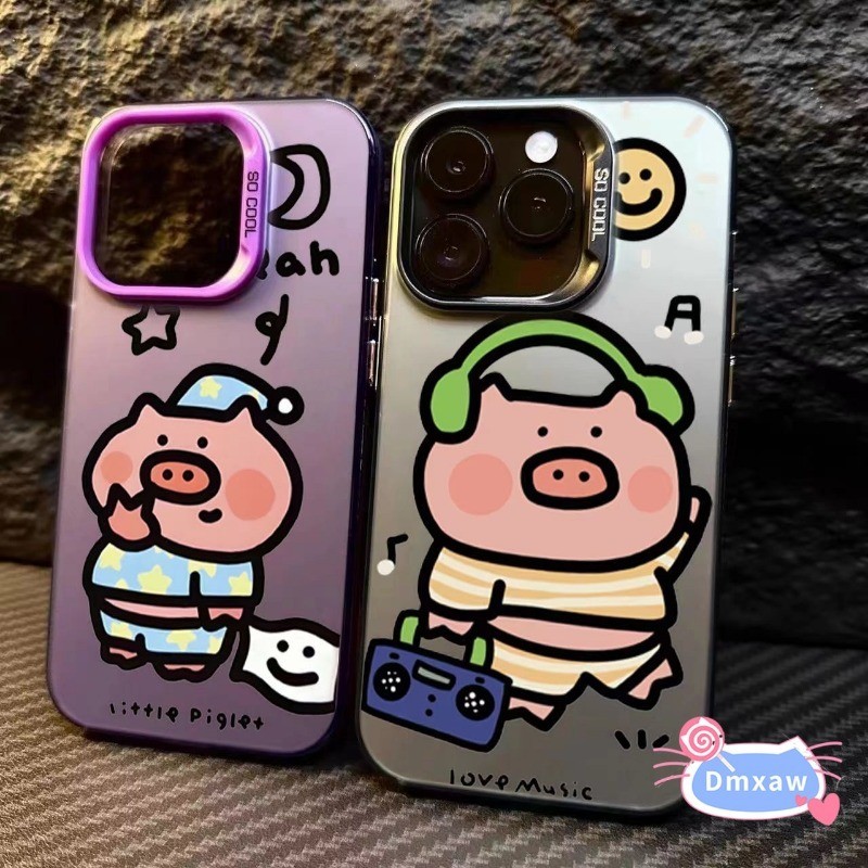 Ốp Lưng Lợn Hồng Ngộ nghĩnh Cho OPPO Reno 12 11 Pro 11F 8T 7 8 6 4 4G 8T 5G 9 8 7 6 5 Pro Plus 7Z 8Z 7 8 5 4 Lite 5F 4F Vỏ Chống Sốc Hoạt Hình Dễ Thương Màu Hồng Ốp điện thoại cặp đôi lợn