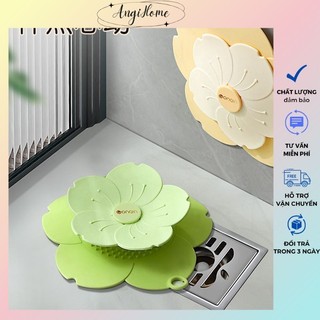 Nắp đậy cống silicon hình hoa chống côn trùng chống mùi hôi 16x16cm ANGIHOME