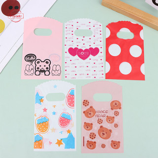 Diễu Hành 50 Cái / lốc Nhiều Thiết Kế Túi Nhựa Nhỏ 9x15cm Boutique Túi Quà Có Tay Cầm Ch Bông Tai Trang Sức Bao Bì Túi VN