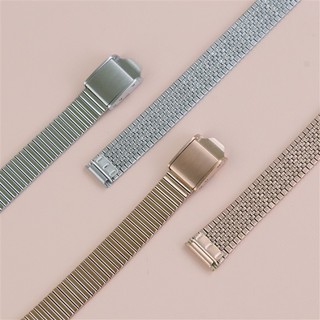 Dây đeo đồng hồ bằng thép không gỉ cỡ nhỏ 10mm 12mm 14mm 16mm Dây đeo đồng hồ dành cho nữ Kích thước nữ Dây đeo đồng hồ thạch anh Dây đeo đồng hồ bạc Hoa hồng vàng đen Hoa văn tre