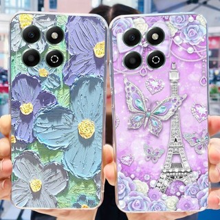 Honor X6b JDY-LX1 JDY-LX2 2024 Vỏ sơn hình mèo khủng long dễ thương HonorX6b X 6B 4G Vỏ điện thoại TPU silicon mềm