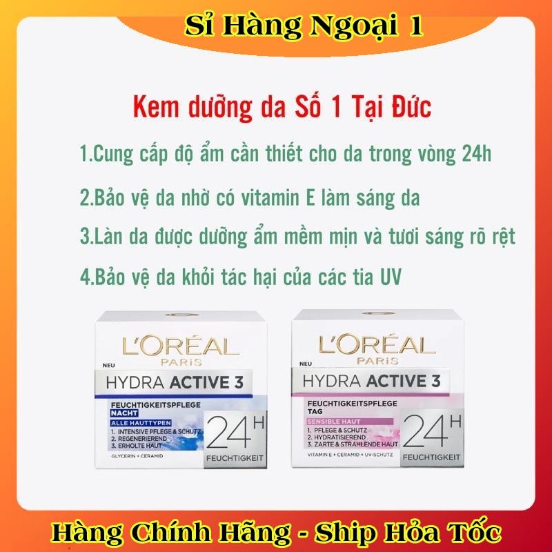 [Hàng nội địa Đức] KEM DƯỠNG DA L’Oréal Hydra Active 24H của Đức