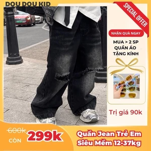 QJ07 Quần Jean Dài Trẻ Em,Từ 11-38kg Chất Jeans Mềm Chính Phẩm Cao Cấp