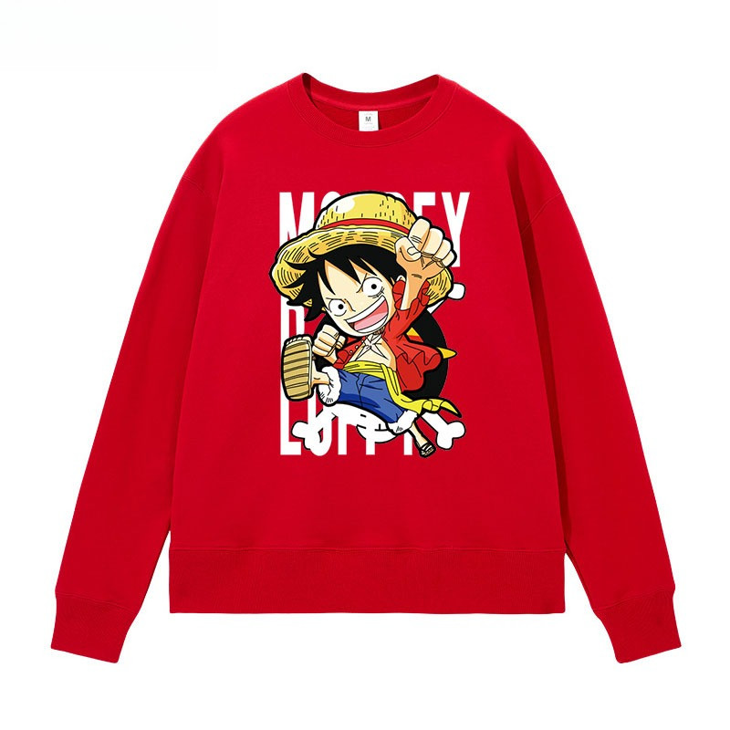 2024 One Piece Anime Cổ Tròn Áo Cho Trẻ Em Luffy Sabo Zoro Và Thiết Kế Luật Hàng Hóa