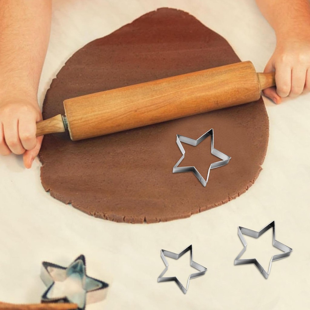 Máy Cắt Ngôi Sao Fondant Khuôn Cho Bé Tắm 5 Miếng Hình Ngôi Sao Bánh Quy Bộ Cắt Bánh Quy Thép Không Gỉ Cắt Bánh Quy jiwvn