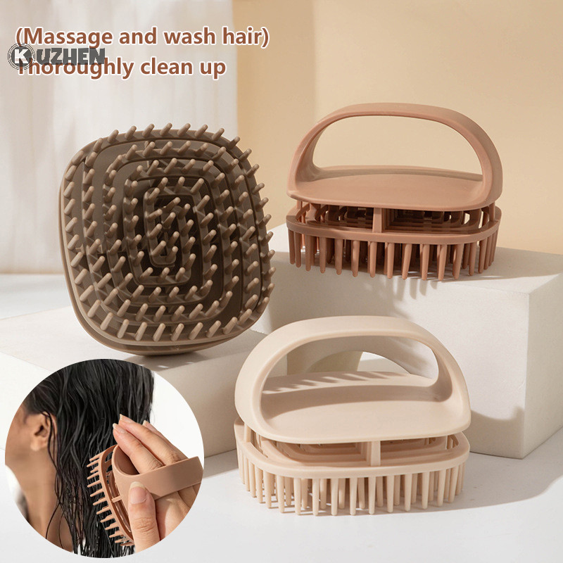Kuzhen Dầu Gội Bàn Chải Tắm Massage Da Đầu Lược Làm Sạch Da Đầu Hộ Gia Đình Gàu Tắm Bàn Chải Salon Dụng Cụ Làm Tóc HOT