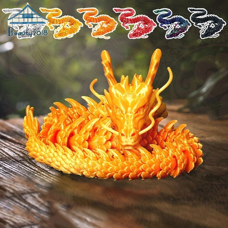 Đồ chơi rồng phong cách Trung Quốc 3D in hình rồng Trang trí rồng pha ...