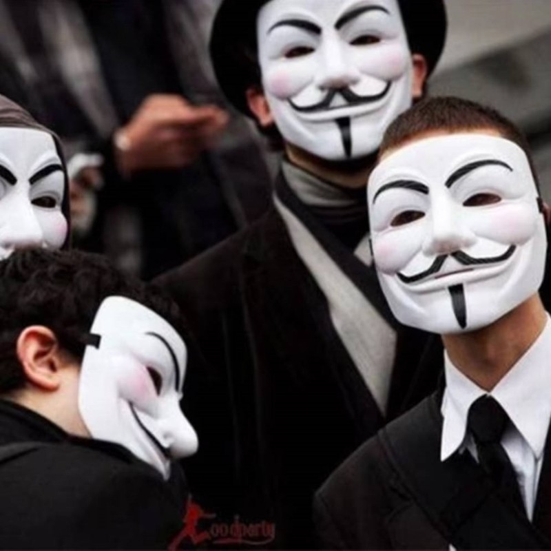 Phim Cosplay Vendetta Hacker Mask Người Vô danh Fawkes Halloween Quà tặng Giáng sinh Phim chủ đề Mặt nạ