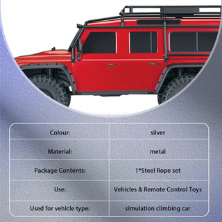 Rc Xe Sửa Đổi Một Phần Dây Thép Cho 1 / 10 Rc Bánh Xích -4 Trx4 Trục Scx10 D90 D110