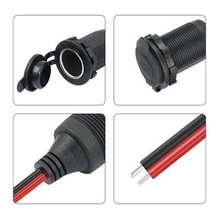 Charmantcc1 12V 24V Xe Gắn Đèn Sạc Có Cáp Nữ Ổ Cắm Cắm Đầu Nối Adapter