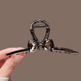 Mauropoli [Sẵn Sàng] Kẹp Tóc Giả Pha Lê Nơ Cảm Giác Cao Cấp Kẹp Tóc Lớn Tập Tóc Kẹp Đa Hình Kẹp Đầu Mặt Sau Kẹp Tóc Kẹp Tóc