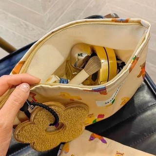 Túi ly hợp bé gái Túi đựng mỹ phẩm vải gấu Nhật Bản di động đơn giản