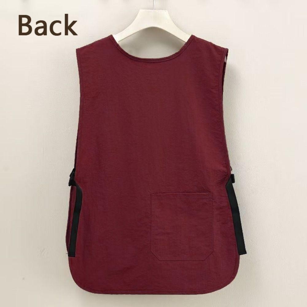 Tạp dề chống vết bẩn SEREIN, Tạp dề tay kiểu áo Vest Nylon chống thấm nước, Phụ kiện quần áo đa năng đơn giản Đồng phục nhà cà phê thoáng khí của đầu bếp và máy chủ
