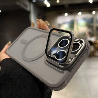Mới 16 Pro Max có giá đỡ màng kính ống kính màu xanh lá cây mờ tương thích với iPhone 11 12 13 14 16 15 Pro Max 16plus 14plus 15plus có nắp lưng cứng từ tính