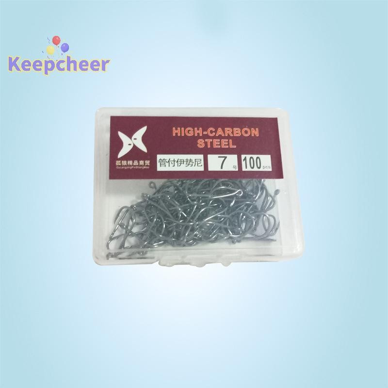 [Keepcheer] 1 Hộp Móc Câu Cá Vòng Tròn Thép Carbon Cao Cấp Nước Ngọt Fishhook Lỗ Cá Chép Mạnh Mẽ Giải Quyết Cá Chất Lượng Cao [Mới]